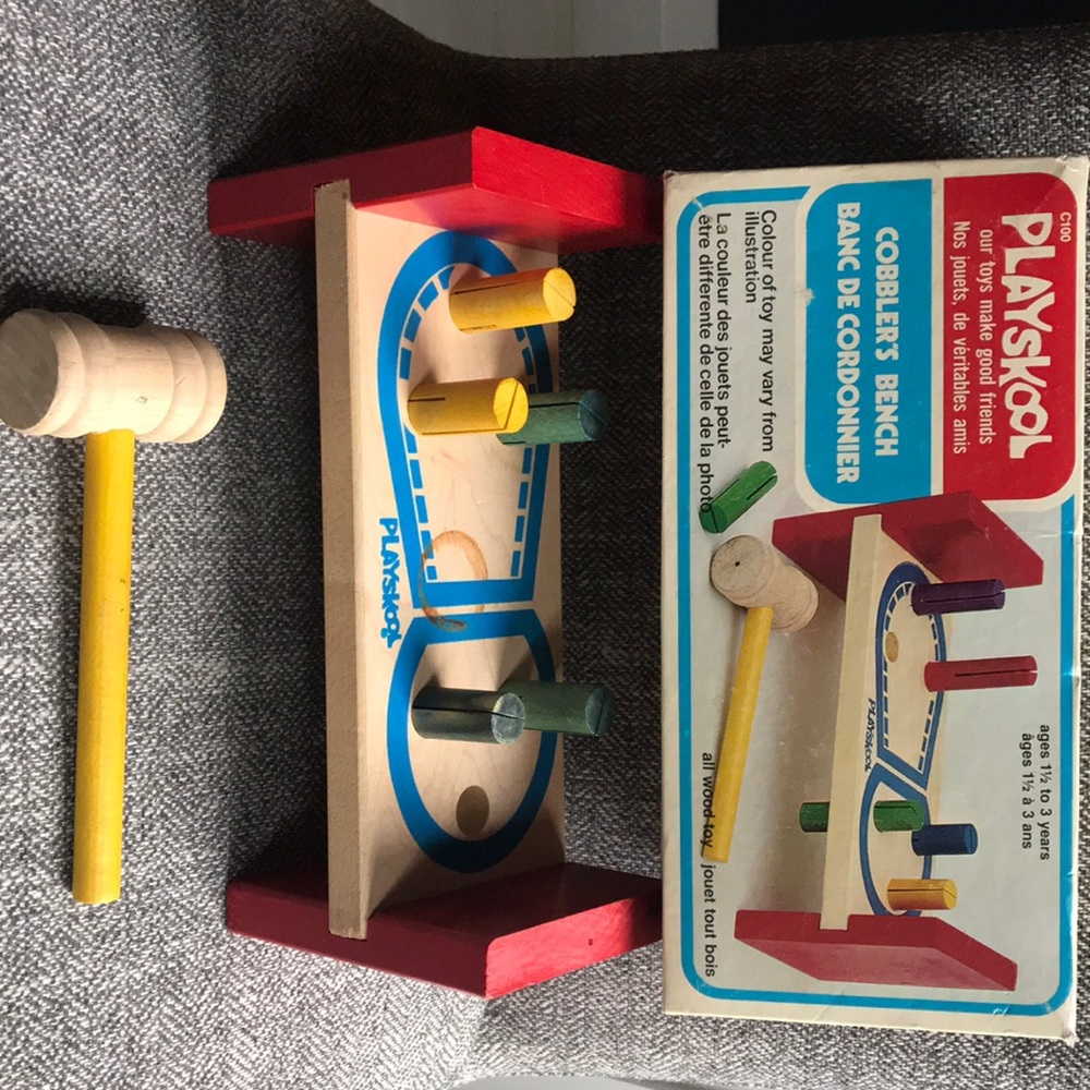 Vintage Playskool Cobblers Bench with Original Box